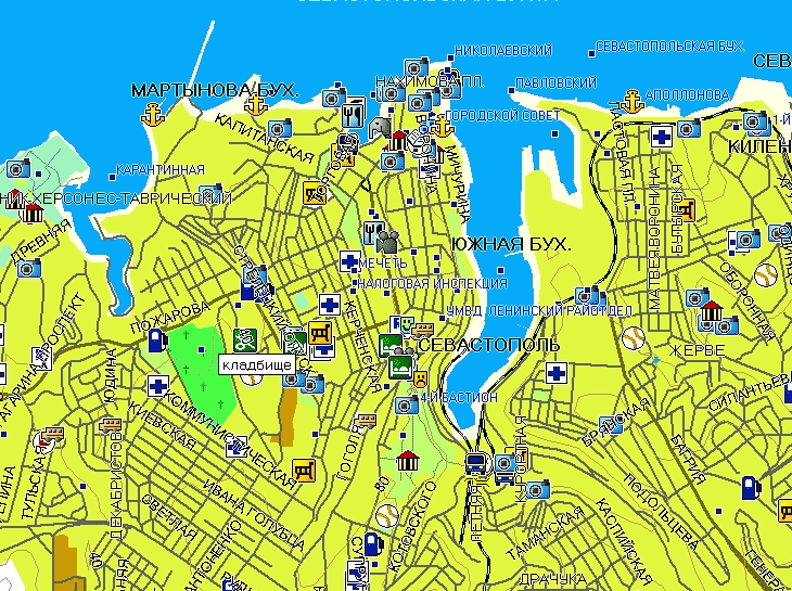 Карта севастополя подробная